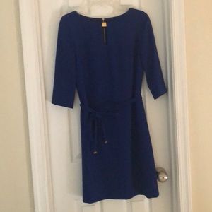 Tahari Blue Dress with Adjustable Belt